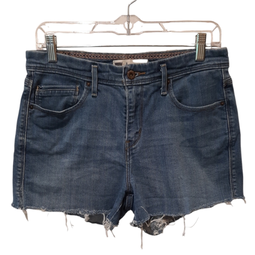 Levi's Frayed Blue Denim Shorts size 8